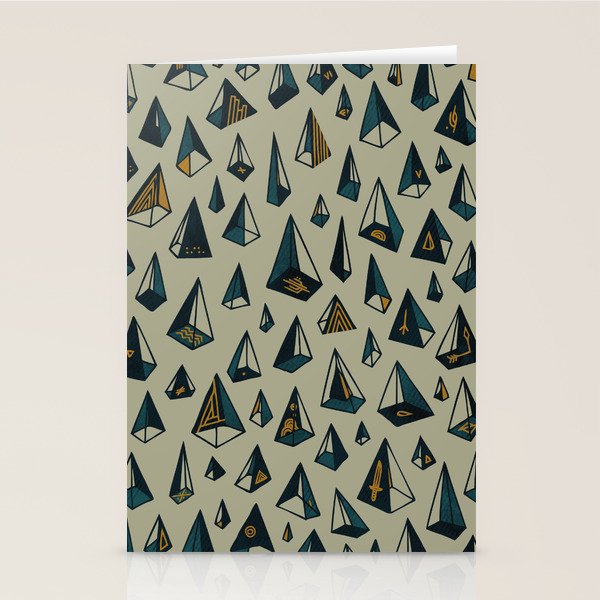 Triangles Are My Favorite Shape Stationery Cards by Hector Mansilla