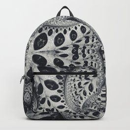 Wild Fiber III. Black and White Abstract Art Backpack