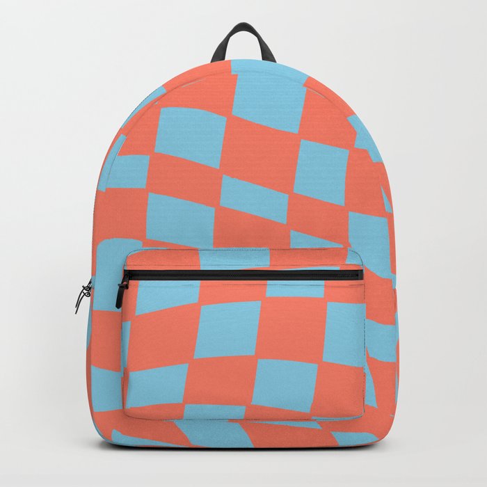 Autumn Picnic Blanket - blue and orange Backpack