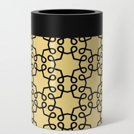 Black and Yellow Geometric Swirl Shape Pattern Pairs DE 2022 Popular Color Gatsby Glitter DET496 Can Cooler