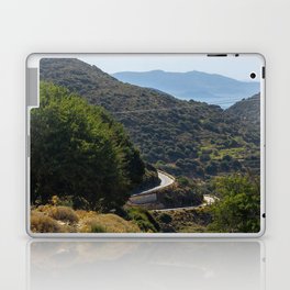 The Road to Nowhere | Idyllic Summer Photograph of an Island Road in Nature | Greek, South of Europe Laptop Skin