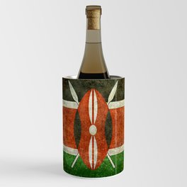 National flag of Kenya -Vintage version, to scale Wine Chiller