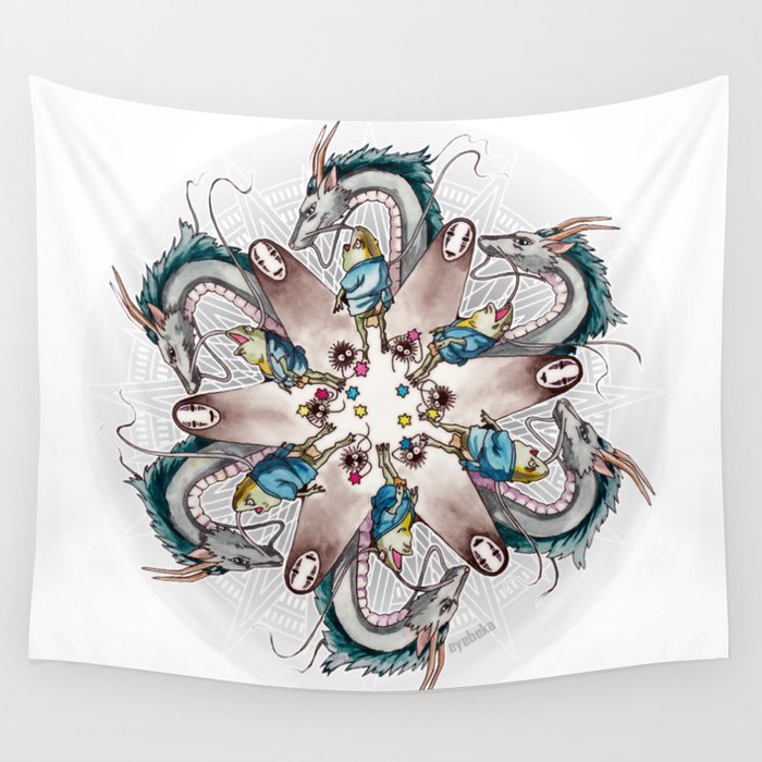 Spirited Away Mandala Wall Tapestry