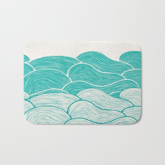 The Calm and Stormy Seas Bath Mat