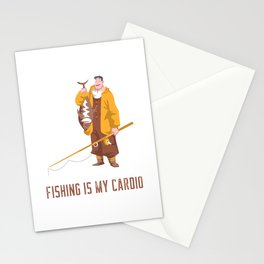 Fishing Is My Cardio Stationery Cards