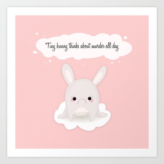 tiny bunny Art Print