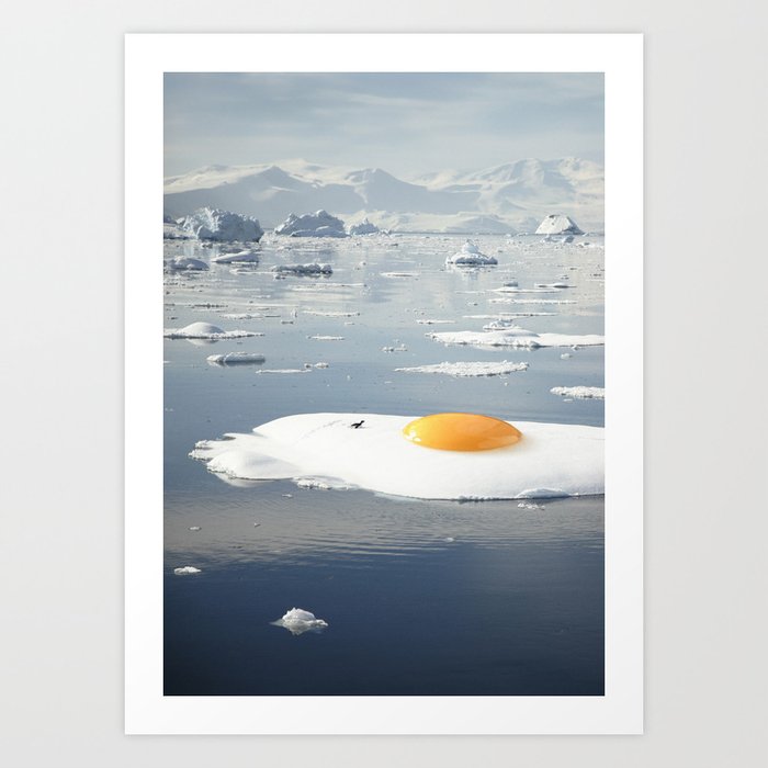 Egg-berg II - Arctic Egg Sunny Side Up Art Print