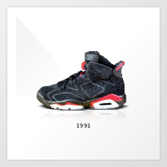 Pixel Jordan Art Print
