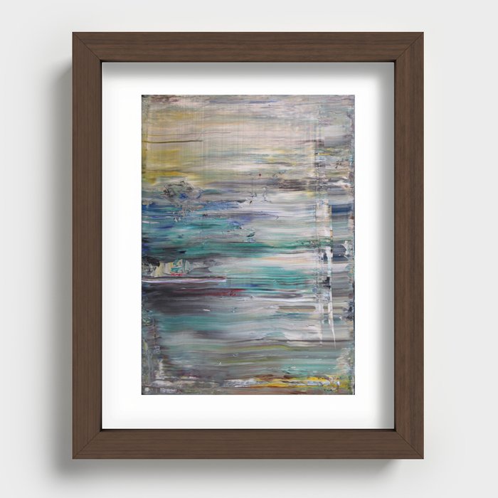 Gerhard Richter-Style Abstraction Recessed Framed Print