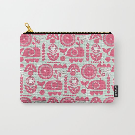 folk whale Carry-All Pouch