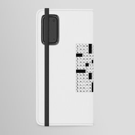 legendary crossword clue Android Wallet Case