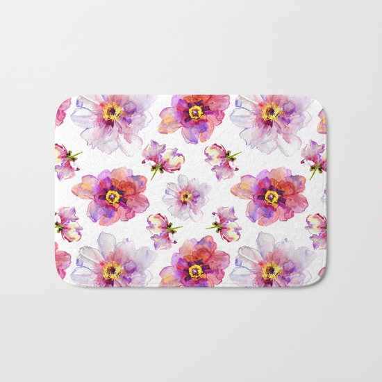 Delicate Floral Pattern 03 Bath Mat