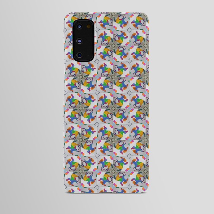  Colorful Rider and Horse Pop Y2K Pinwheel Pattern Android Case