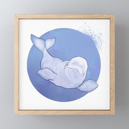 Beluga Wave Framed Mini Art Print