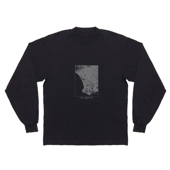 Los Angeles White Map Long Sleeve T Shirt