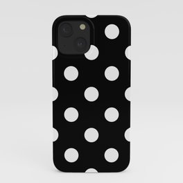 white polka dots design iPhone Case