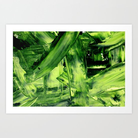 Green Mess Art Print