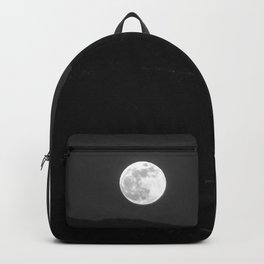 Moonrise, UC Santa Barbara Backpack | Santabarbara, Moon, Night, Sb, Beach, Digital, Uc, California, Pacific, Black And White 