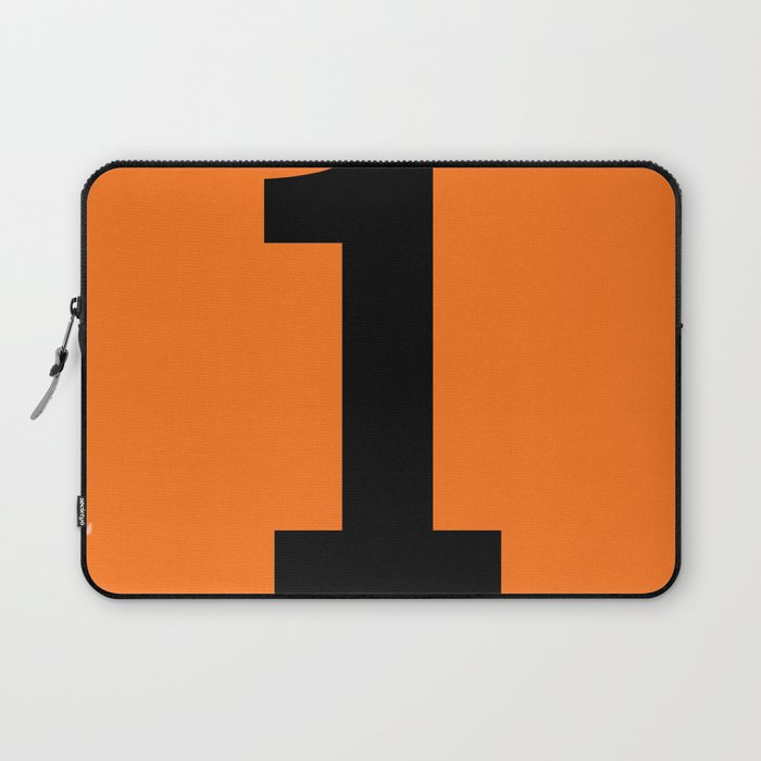 Number 1 (Black & Orange) Laptop Sleeve