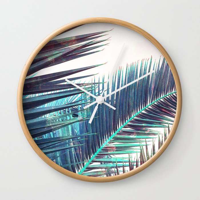 Nostalgic Palm Leaves  Wall Clock