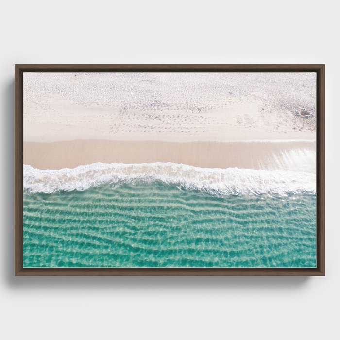 clear blue dreamy beach Framed Canvas