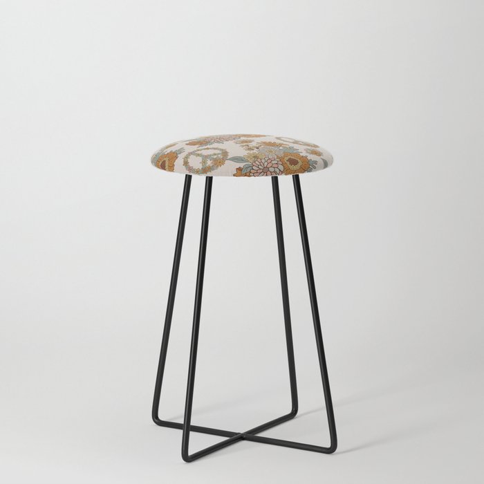Groovy Pattern Counter Stool