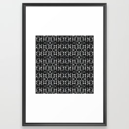 Black and white pattern 38 Framed Art Print