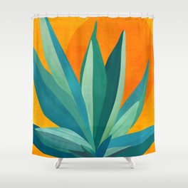 West Coast Sunset With Agave Shower Curtain