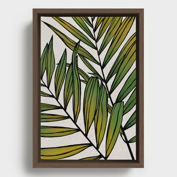 Exotic Colorful Leaves No. 2 Framed Canvas
