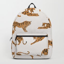 Tiger Print Backpack | Safari, Pattern, Orange, Minimal, Vintage, Jungle, Kids, Pop Art, Tiger, Panther 