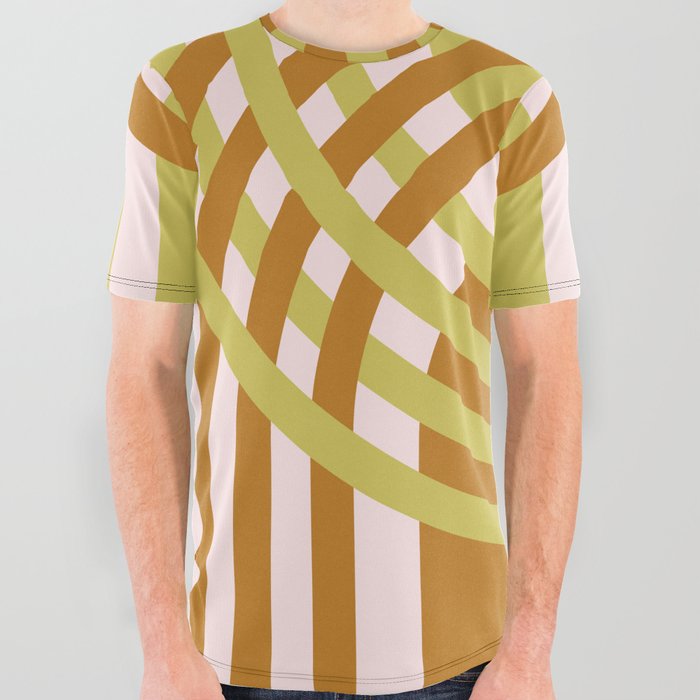 Arches Composition in Warm Olive + Oak Brown All Over Graphic Tee