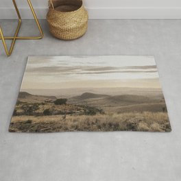 Scenic Landscape Panoramic in Davis Mountains Rug