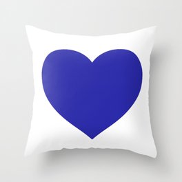 Heart (Navy Blue & White) Throw Pillow