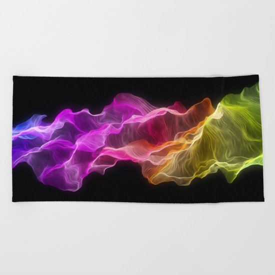 Rainbow satin Beach Towel