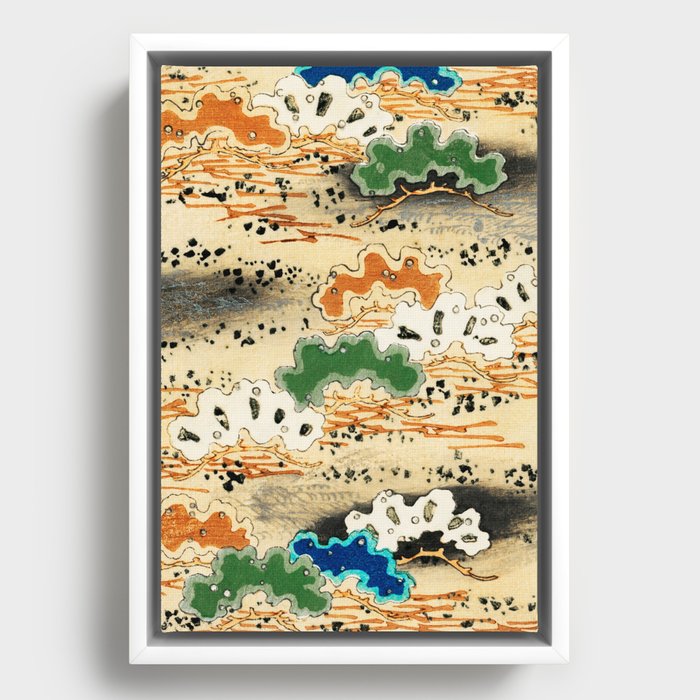 Kacho-ga Landscape Framed Canvas