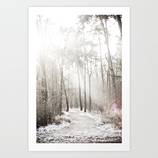 On a cold winter morning Art Print