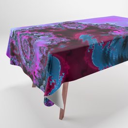 Macey’s Garden purple fuchsia teal fractal design Tablecloth