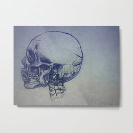 Skull Study Metal Print | People, Illustration, Digital, Abstract 