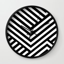 Black and White Stripes Wall Clock