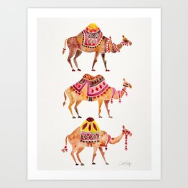 Camel Train Art Print