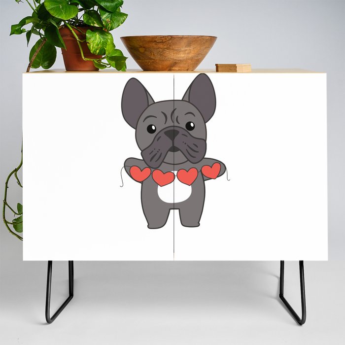 French Bulldog Valentine's Day Sweet Animals With Credenza