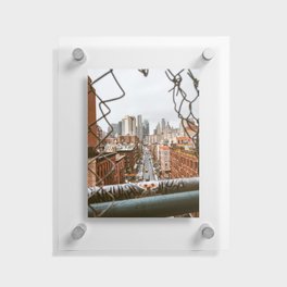 NYC Through the Fence | Travel Photography in New York City Floating Acrylic Print