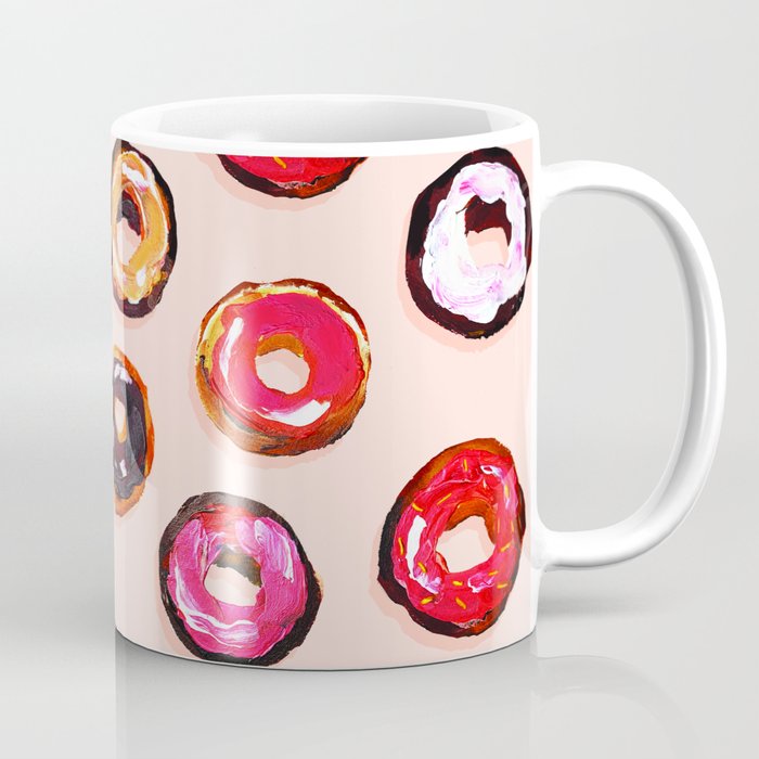 Playful Frosted Donut Art Coffee Mug