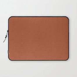 Terracotta Red Brown Single Solid Color Shades of The Desert Earthy Tones Laptop Sleeve