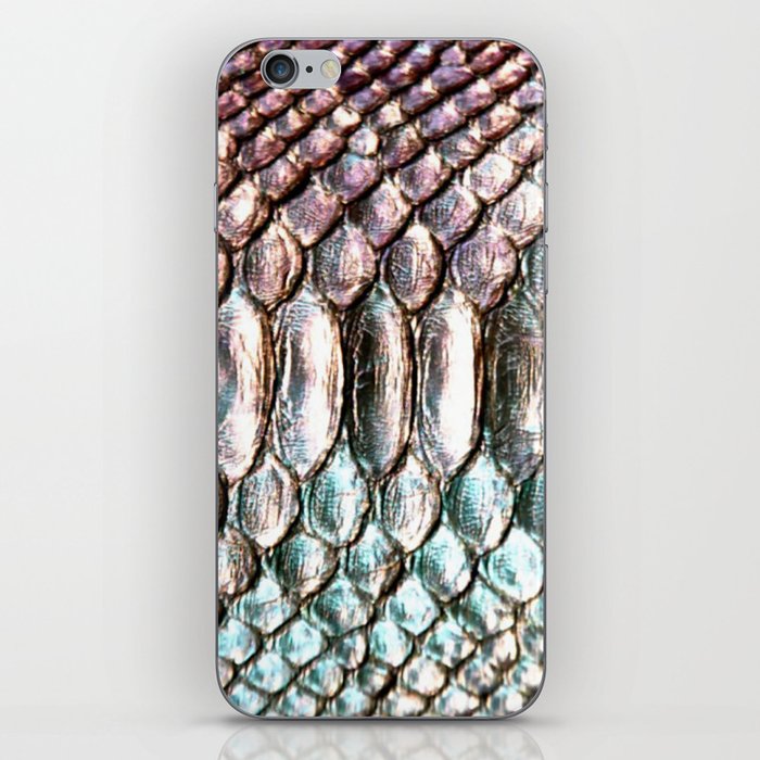 Glowing Iridescent Metallic Snake Skin iPhone Skin