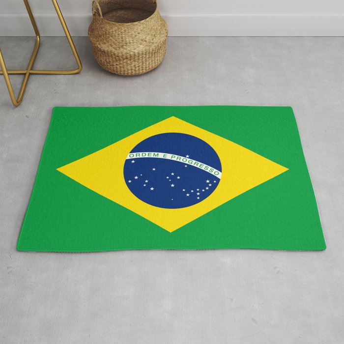 Brazilian National flag Authentic version (color & scale) Rug