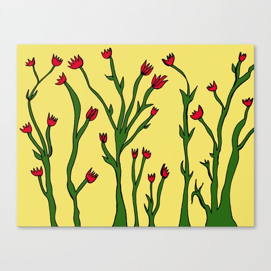 Long flowers Canvas Print