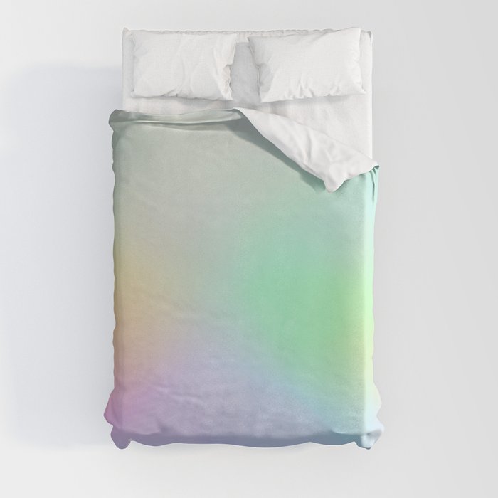Rainbow watercolor background Duvet Cover