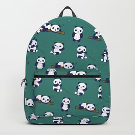 Cute Panda Pattern (Green) Backpack