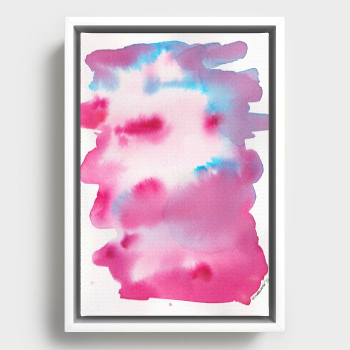 6  | Color Flow | 190531 Watercolor Abstract Painting | Framed Canvas
